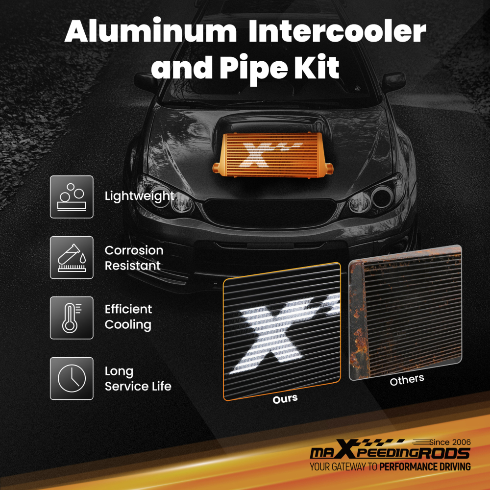 Aluminum Intercooler kitfor compatible for Nissan Skyline R32 GTST Turbo Performance Kit