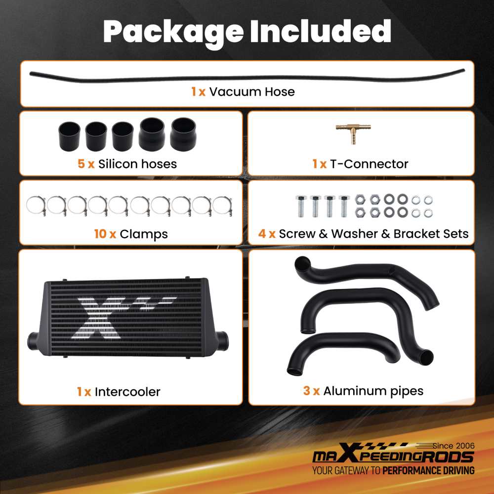 Aluminum Intercooler kitfor compatible for Nissan Skyline R32 GTST Turbo Performance Kit