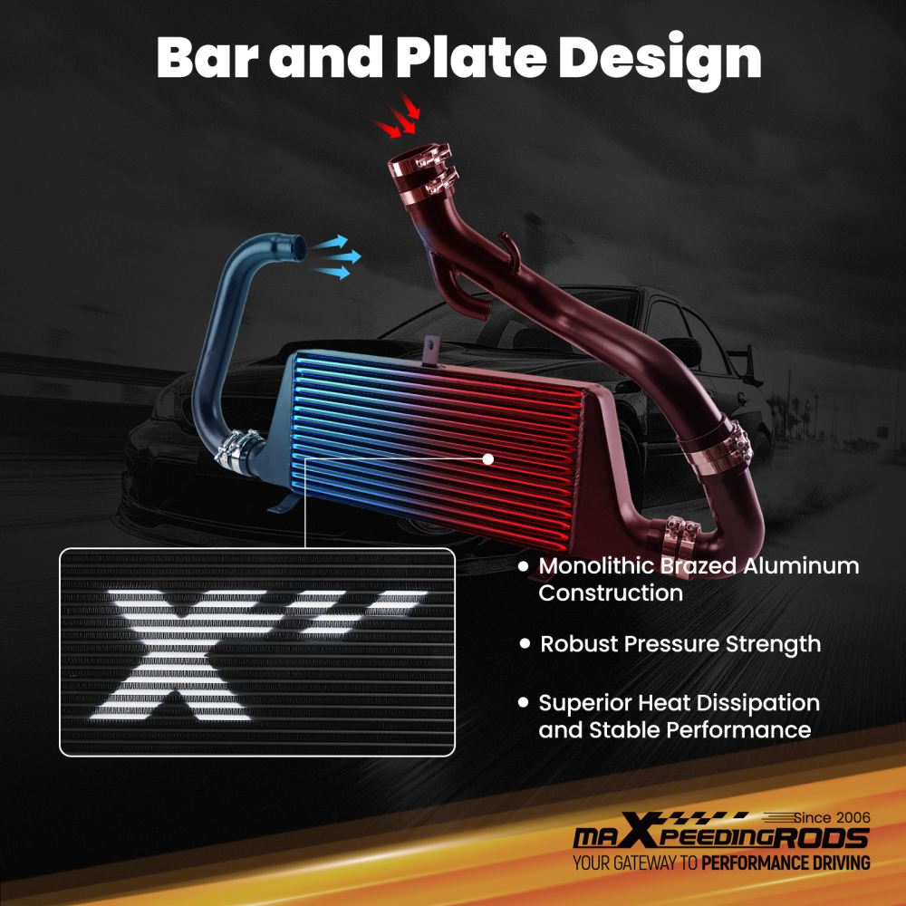 Bar + Plate Intercooler kit compatible for Nissan Silvia S14 S15 SR20DET 200SX 240SX