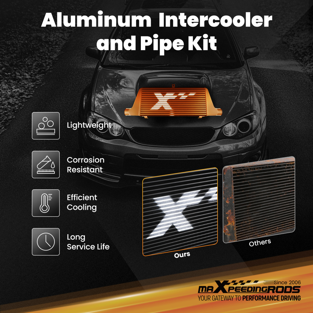 Bar + Plate Intercooler kit compatible for Nissan Silvia S14 S15 SR20DET 200SX 240SX