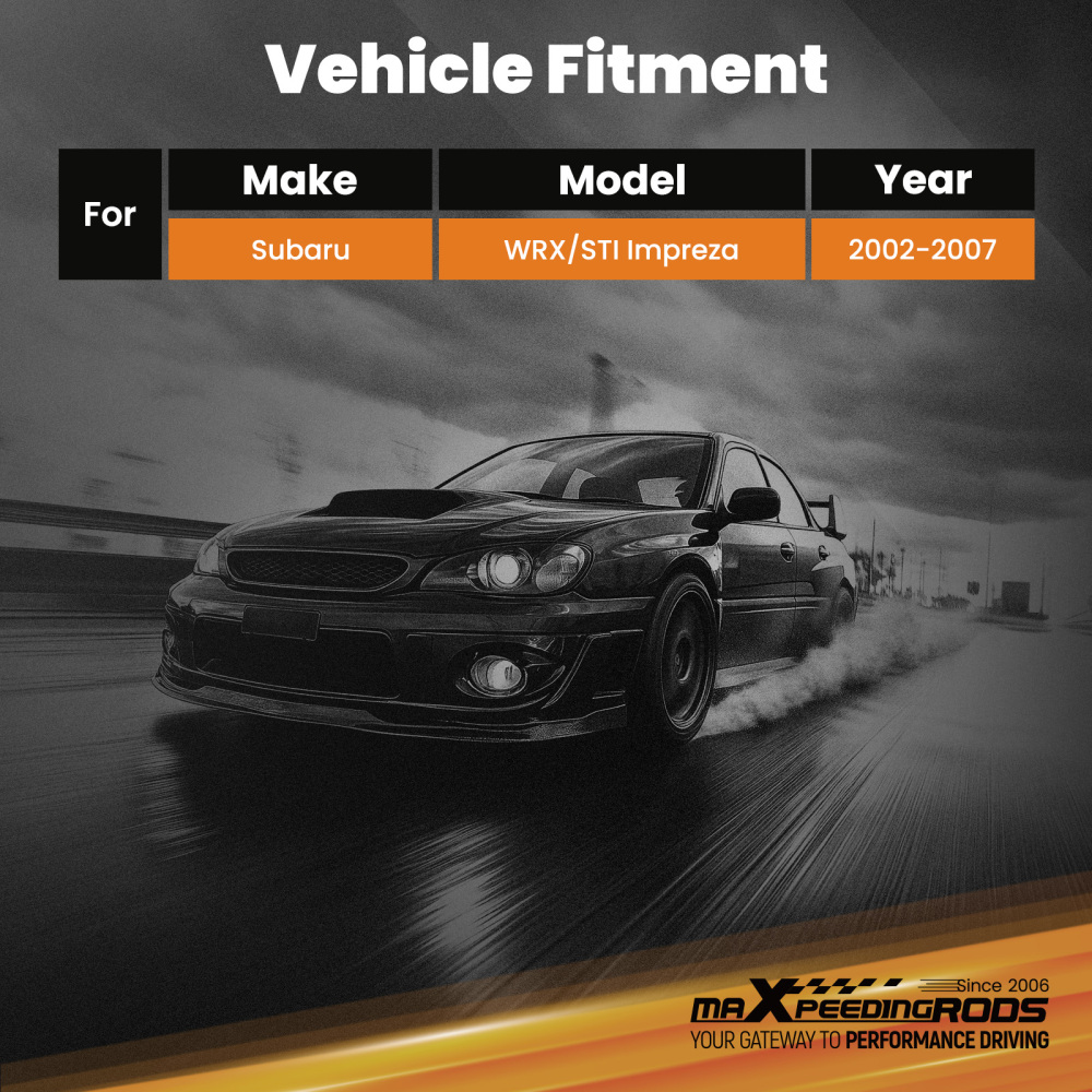 Bolt On Top Mount Intercooler KitFor compatible for Subaru 02-07 WRX STI EJ20 EJ25