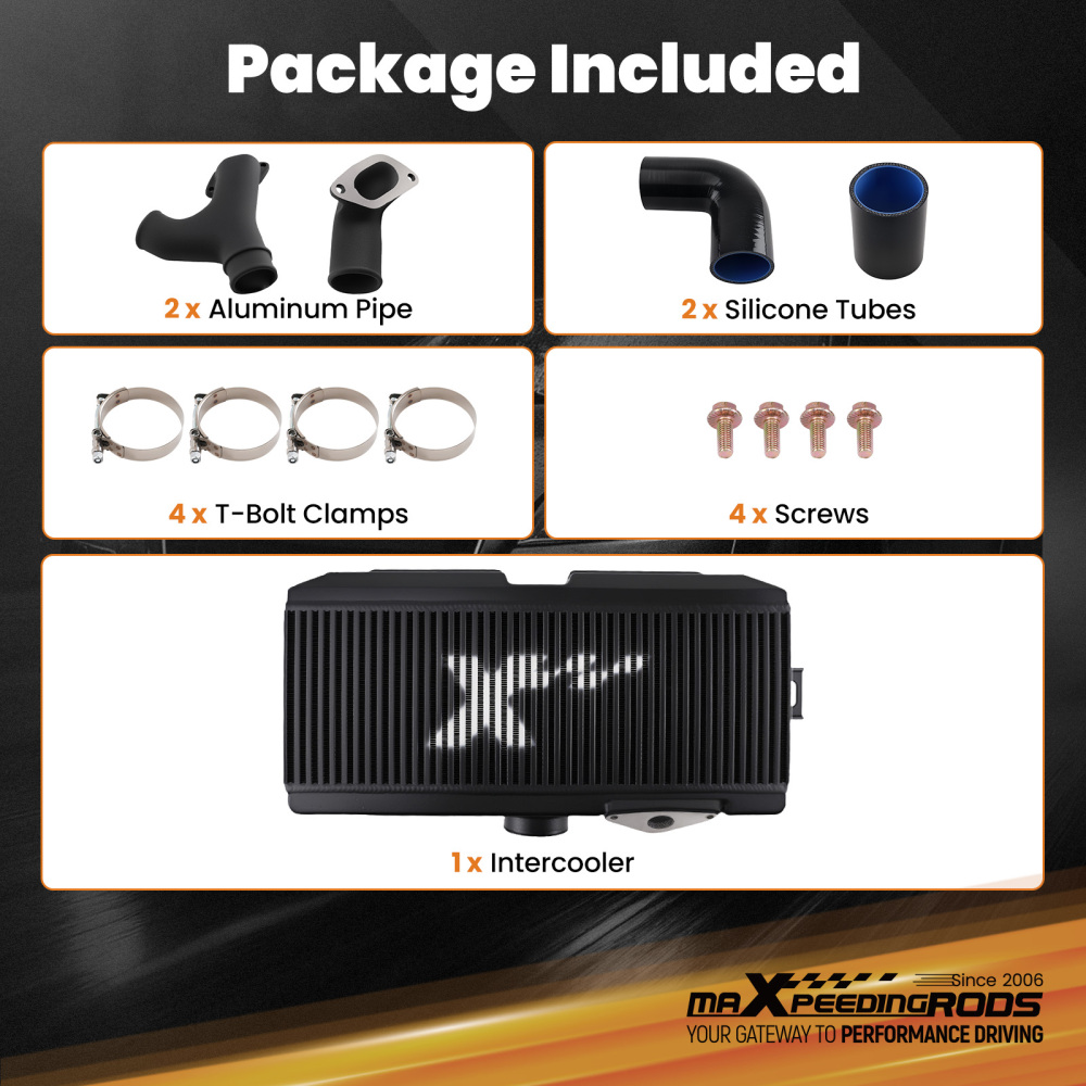 Bolt On Top Mount Intercooler KitFor compatible for Subaru 02-07 WRX STI EJ20 EJ25