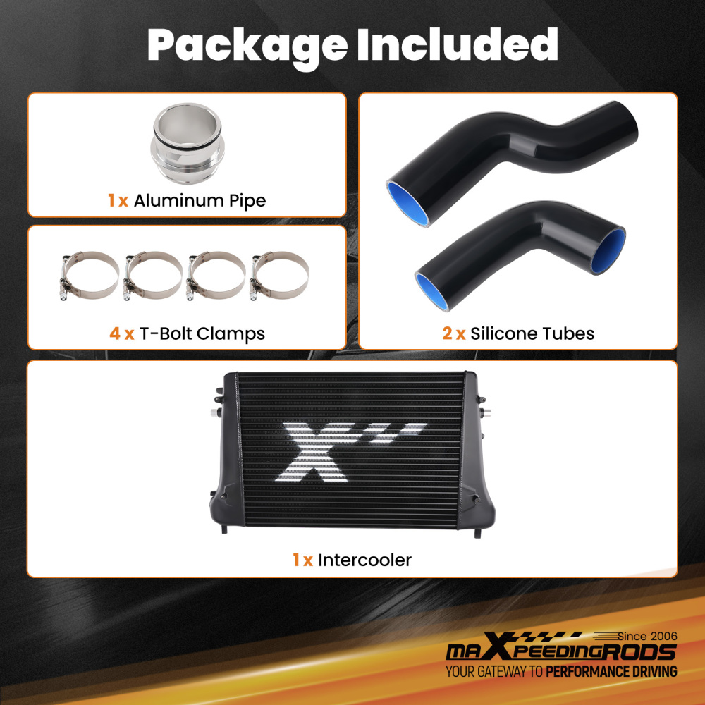 Front Mount TurboIntercooler KitFor compatible for VW Golf MK5/MK6 compatible for VW GOLF GTI 06-10