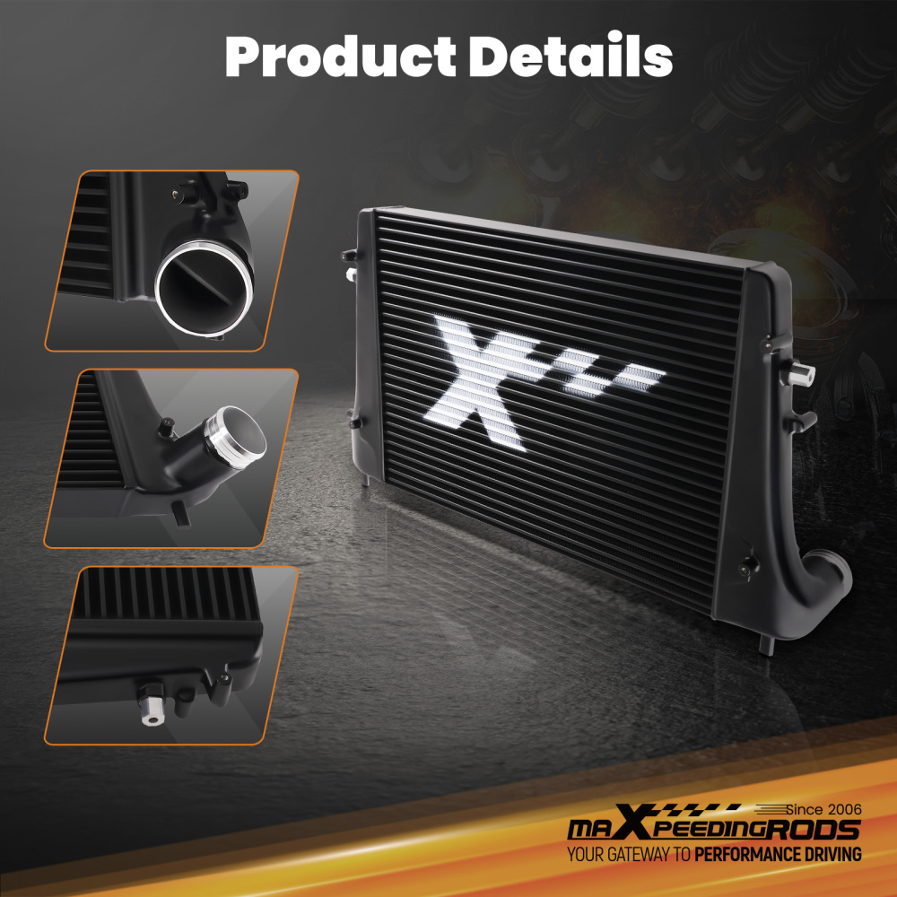 Front Mount TurboIntercooler KitFor compatible for VW Golf MK5/MK6 compatible for VW GOLF GTI 06-10