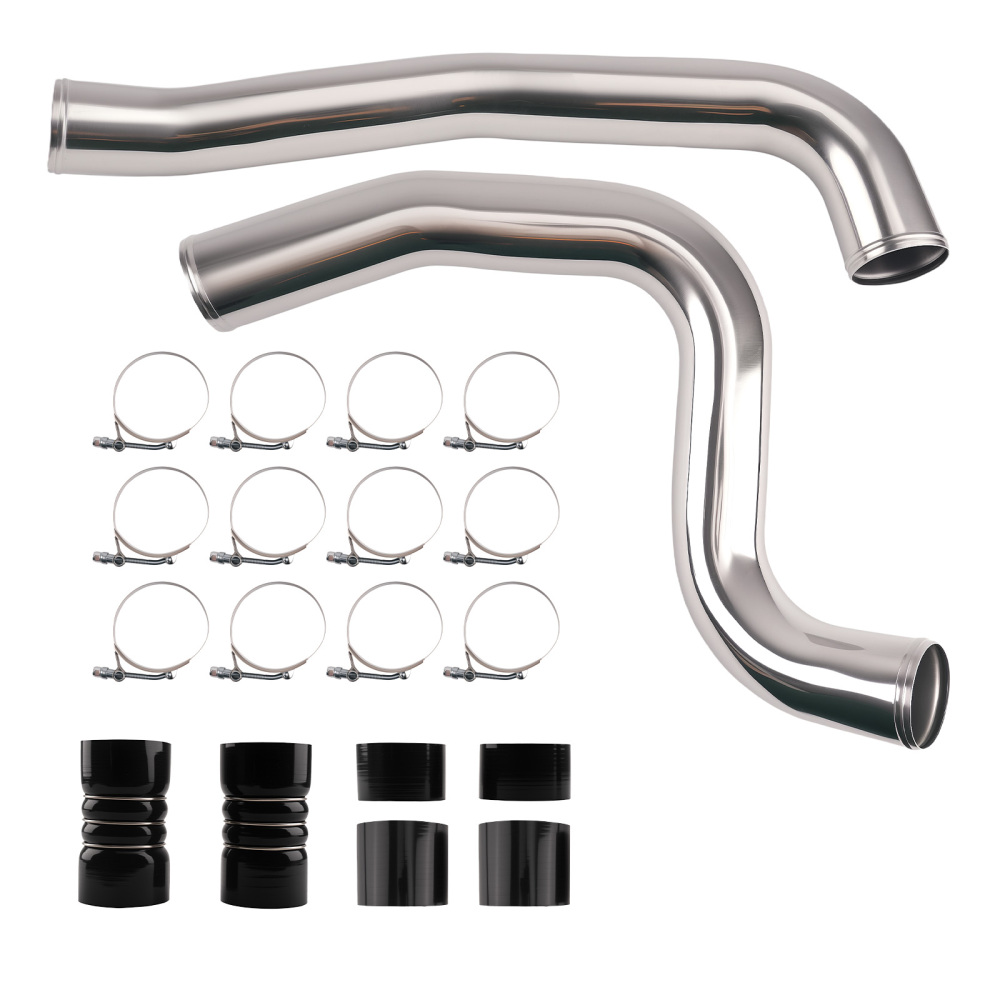 Polished 3 Intercooler PipeBoot Kit compatible for Ford 7.3L 1999.5-2003 Powerstroke