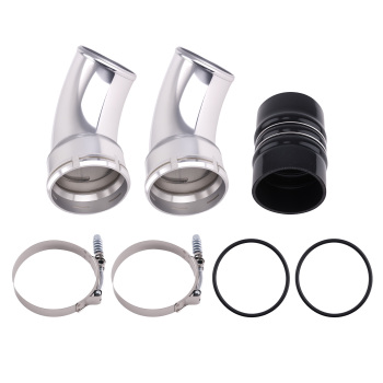 Intercooler Pipe Boot Kit For 06-10 compatible for Chevy Silverado 2500 HD/3500 HD Aluminum