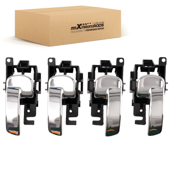 4pcs Door Handle compatible for Nissan Navara D40 Pathfinder R51 2004-2014 Black Silver