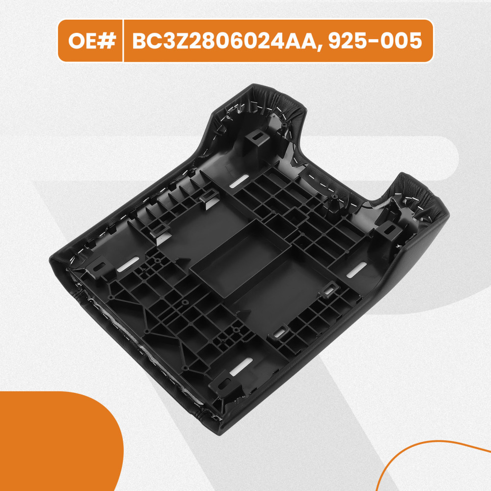 Console Lid Armrest Cover Leather compatible for Ford F-250 F-350 F-450 F-550 2011-2016