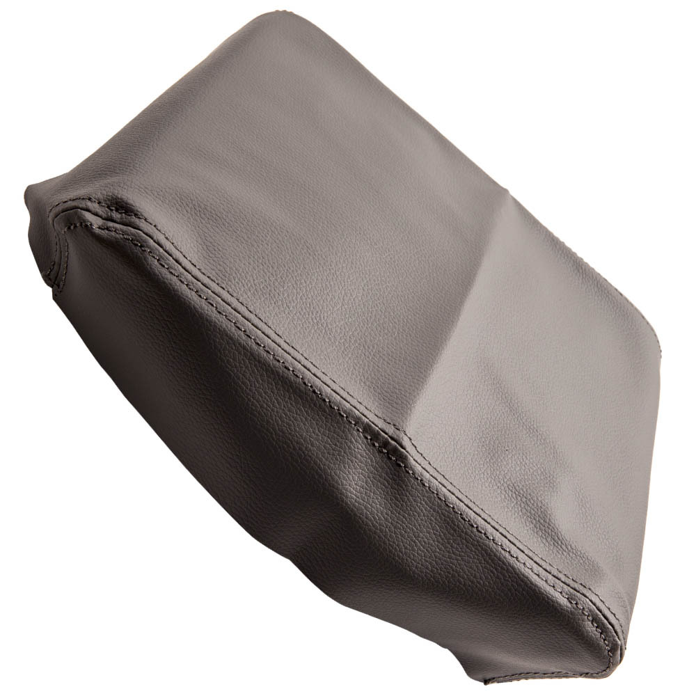 1xGray Leather Center Console Armrest Lid Cover compatible for Toyota Tacoma 2005-2015