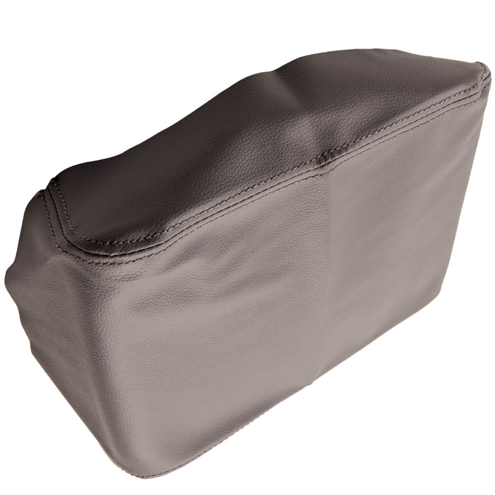 1xGray Leather Center Console Armrest Lid Cover compatible for Toyota Tacoma 2005-2015