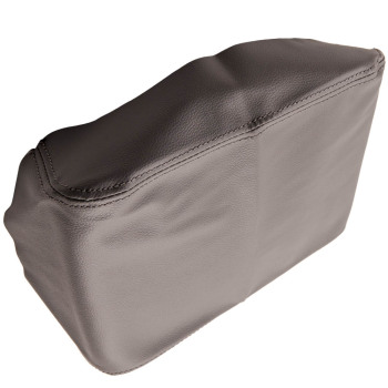 1xGray Leather Center Console Armrest Lid Cover compatible for Toyota Tacoma 2005-2015