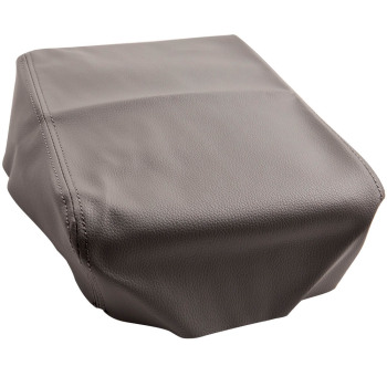 1xGray Leather Center Console Armrest Lid Cover compatible for Toyota Tacoma 2005-2015