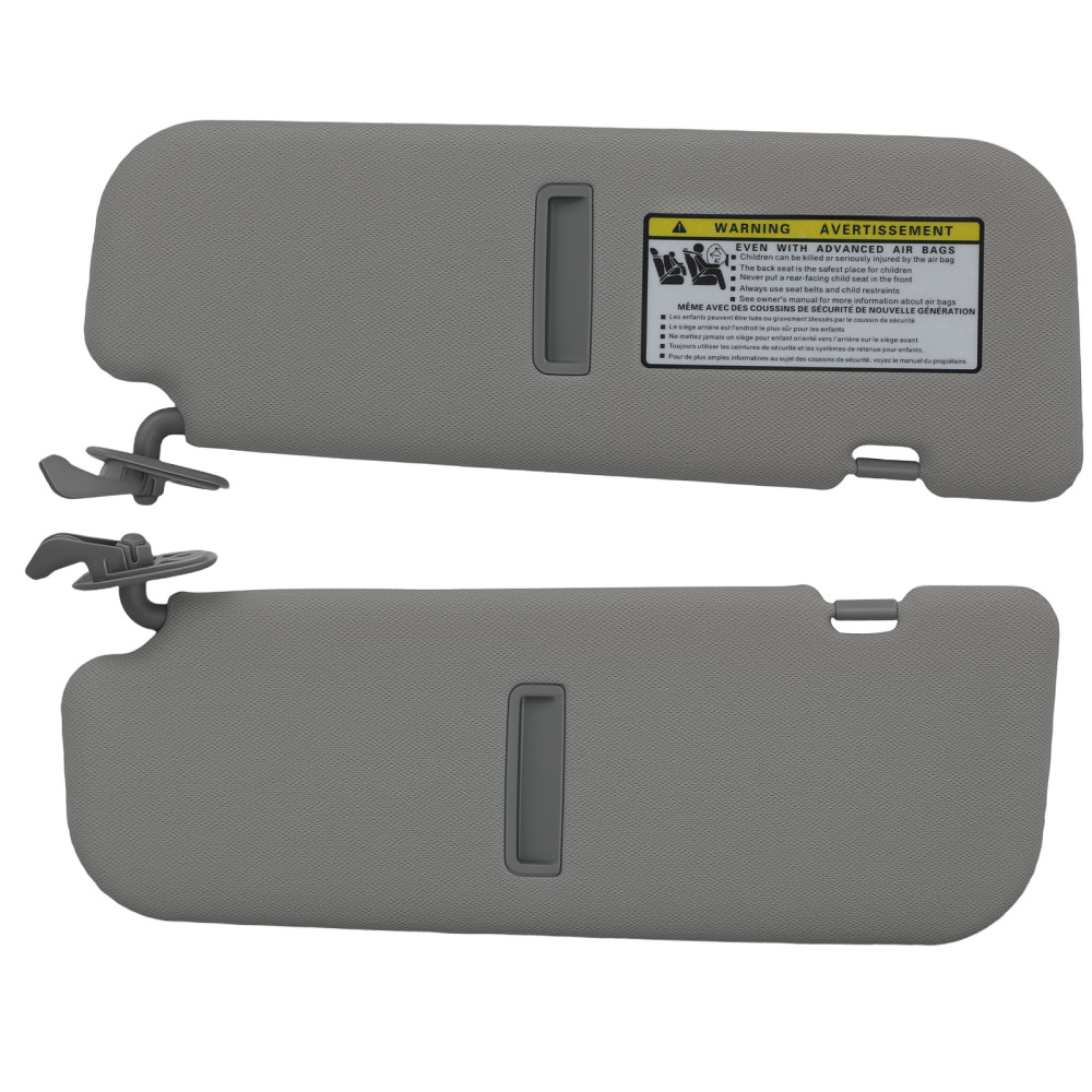 Driver Passenger Side Sun Visor compatible for Hyundai Elantra 2011-15 852103X000TX Gray
