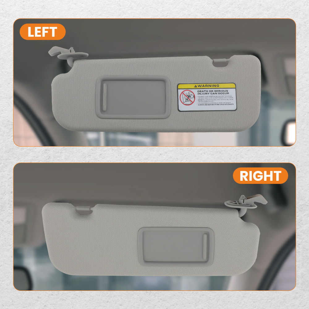 Driver Left Passenger Right Sun Visor W/ Mirror For 2012-2015 compatible for Hyundai Veloster