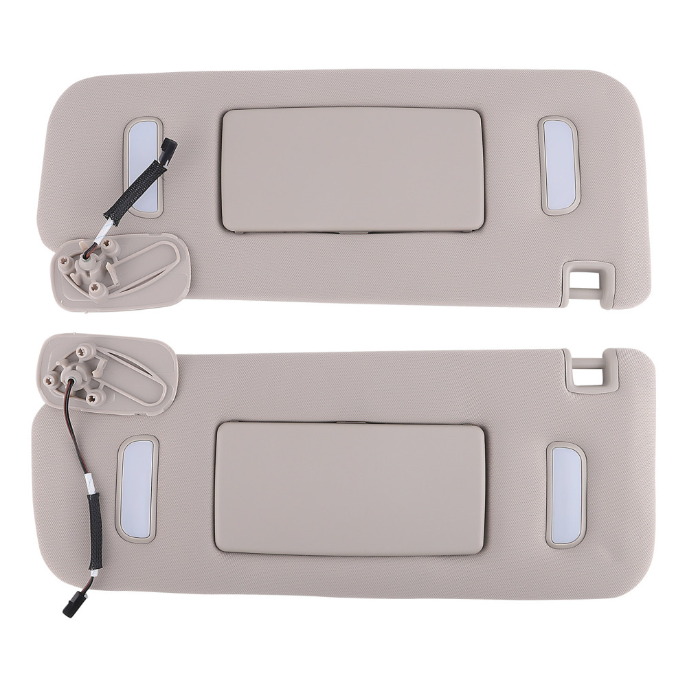 2X Sun Visors LH+RH compatible for Chevy Silverado GMC Sierra Cadillac Escalade 2007-2014