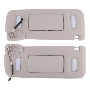 2X Sun Visors LH+RH compatible for Chevy Silverado GMC Sierra Cadillac Escalade 2007-2014