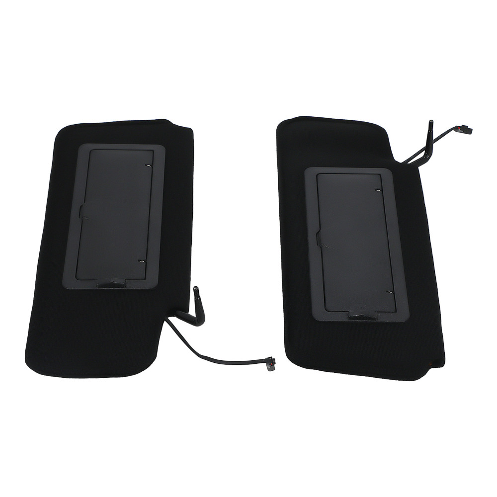 2 PCS Lighted Vanity Mirror Black compatible for Chevrolet C4 compatible for Corvette (8 Cyl, 5.7L) Front