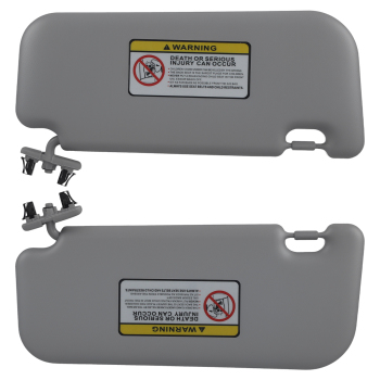 Driver Passenger Sun Visor compatible for Toyota Corolla 2009-13 74320-02711-E0 Gray Set