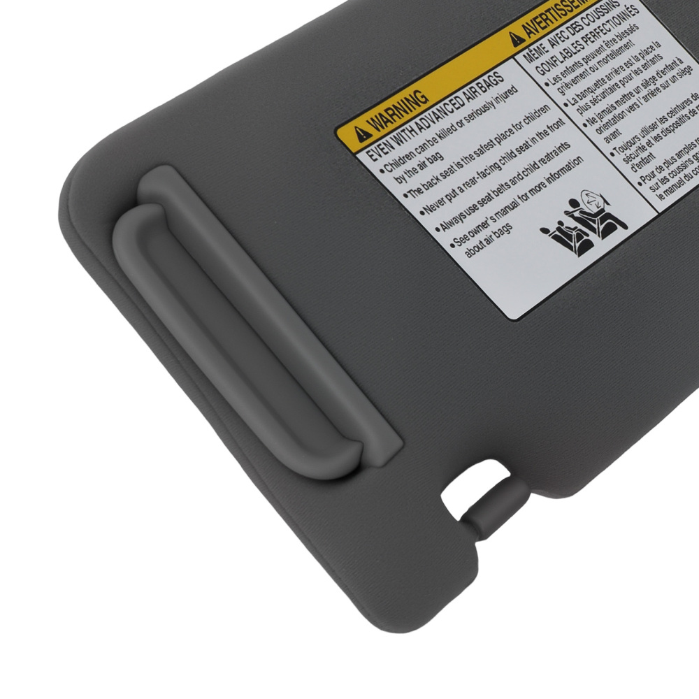 Driver Pass Sun Visor compatible for Toyota Tacoma 2005-2015 74310-35C10-B0 Gray Front Set