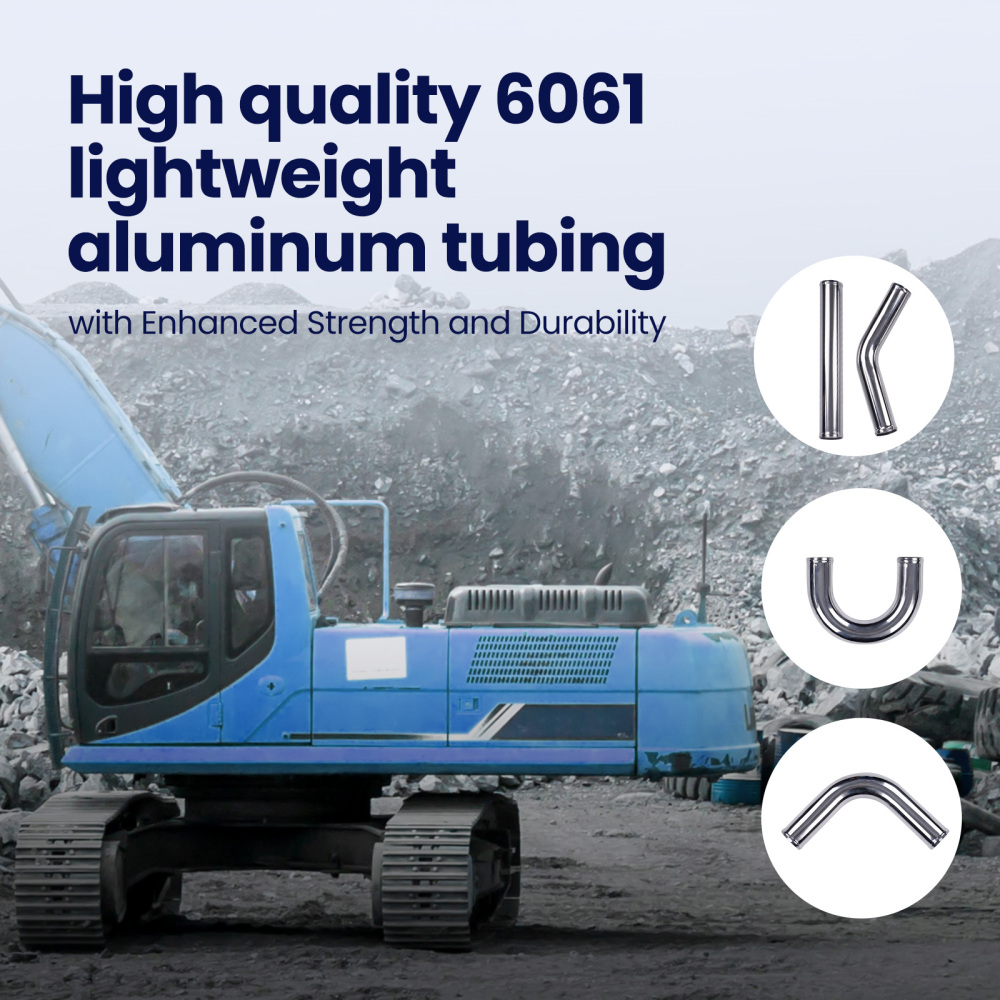 Universal Turbo Boost Intercooler Pipe Kit 2.5 inch 64mm 8 Pcs Aluminum Piping Blue