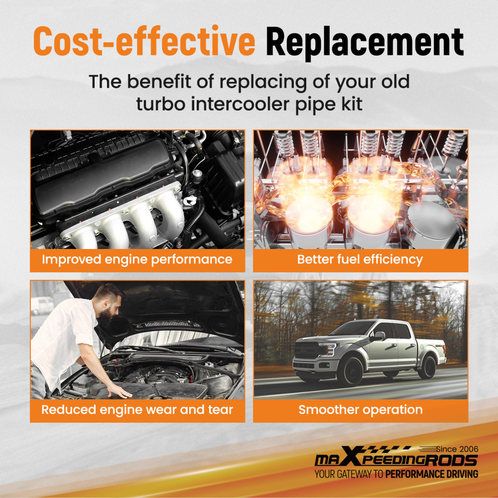 3 76mm Aluminum Universal Intercooler Turbo Piping Pipe and Blue hose and T-Clamp