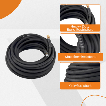 3/8 x 100ft 6000psi HighTemperature Water Pressure Washer Hose Non-Marking
