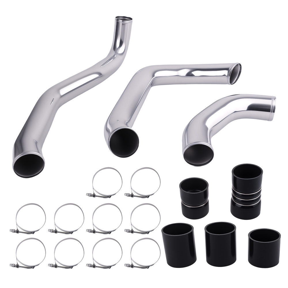 Intercooler Charge Pipe Kitfor compatible for Ford Powerstroke 6.4L 2008-2010 3 Aluminum