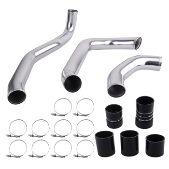 Intercooler Charge Pipe Kitfor compatible for Ford Powerstroke 6.4L 2008-2010 3 Aluminum