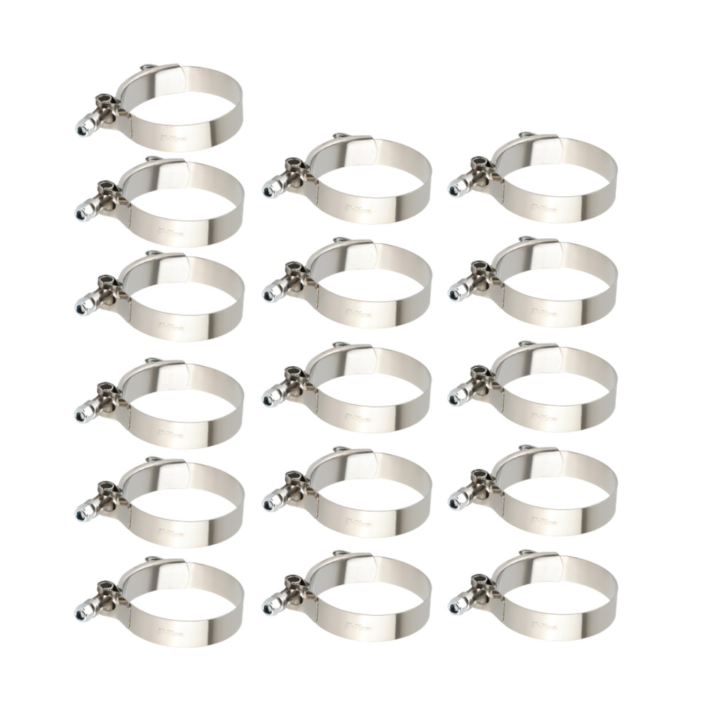 2.5 Inch Universal Aluminum Intercooler Pipe Tube Kit + Silicone HoseClamps