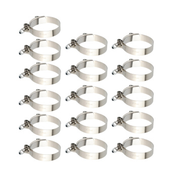 2.5 Inch Universal Aluminum Intercooler Pipe Tube Kit + Silicone HoseClamps