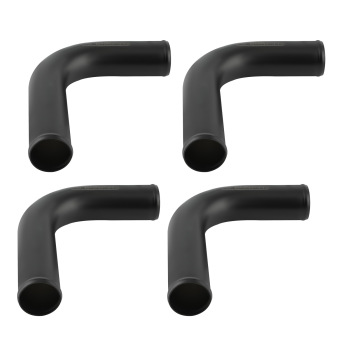 Universal 2.5 Aluminum Intercooler Pipe Tube Kit w/ Gray Coupler Bolts Clamps