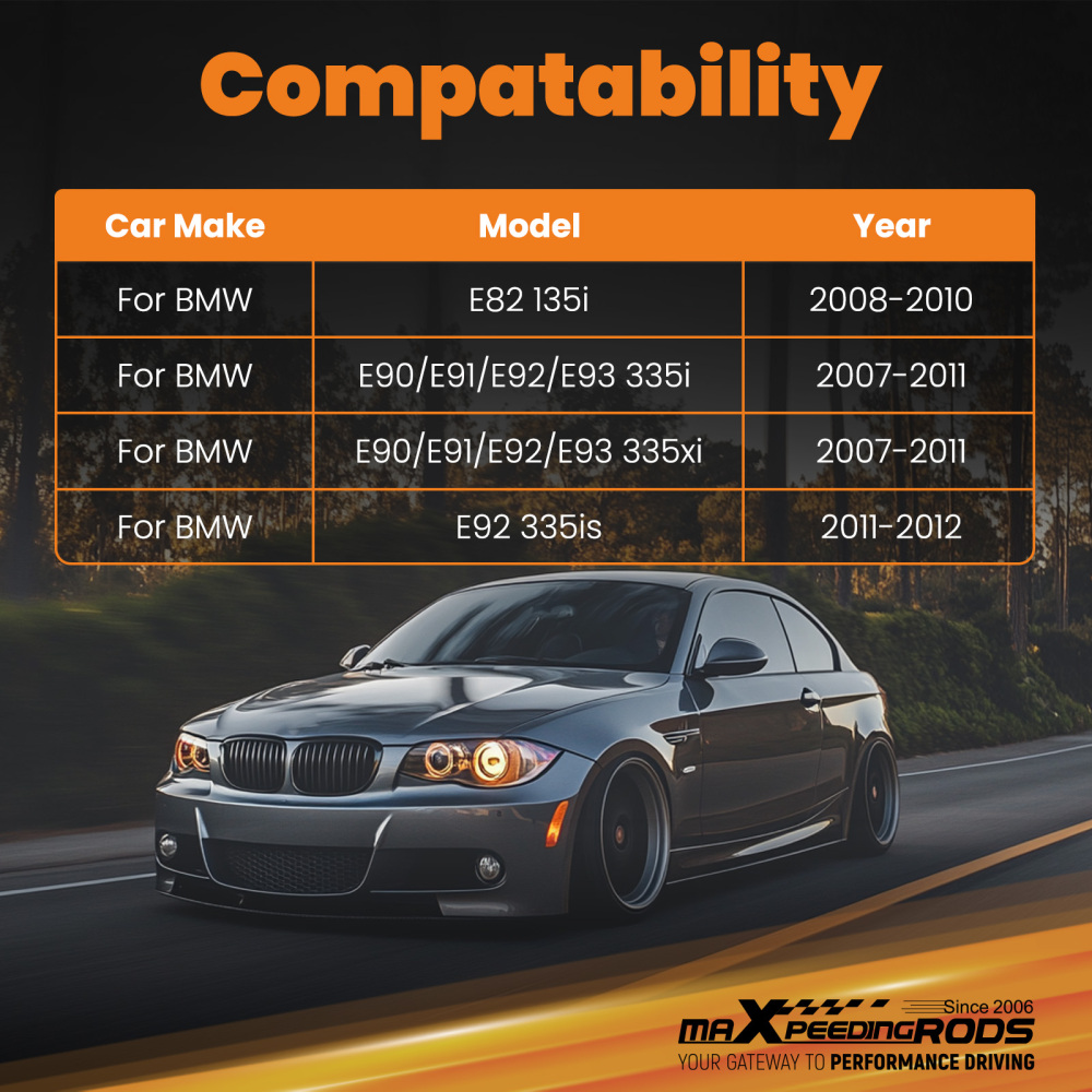 7.5 Turbo Intercooler compatibile per BMW E82 135i 2008-2011 E90/E91/E92/E93 335xi 07-11