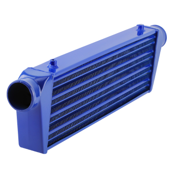 Universal Intercooler 27x7x2.5 2.5O.D. Inlet and Outlet Tube + Fin Blue NEW
