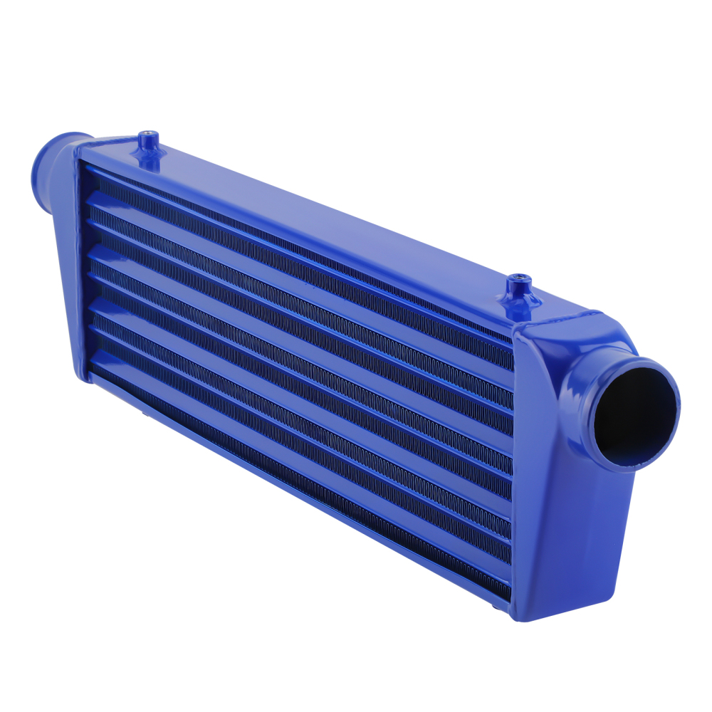 Universal Intercooler 27x7x2.5 2.5O.D. Inlet and Outlet Tube + Fin Blue NEW