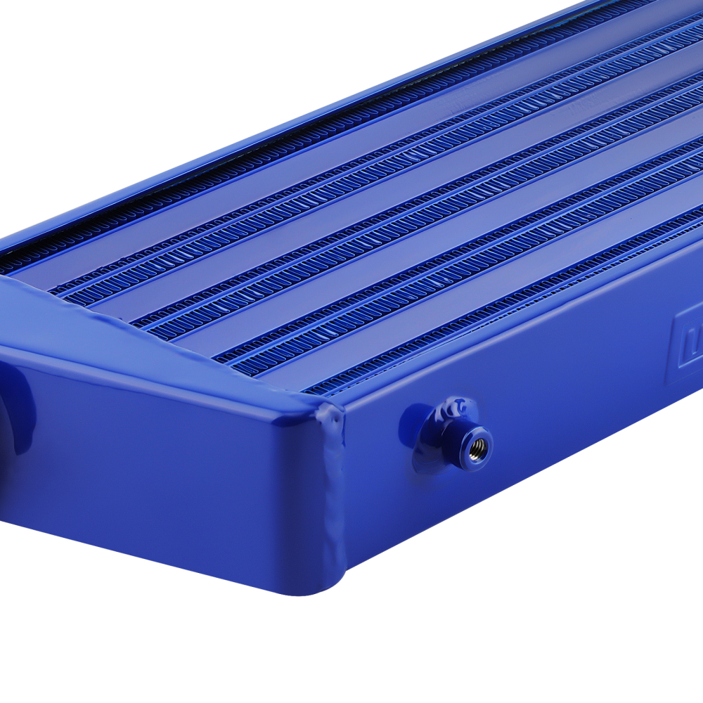Universal Intercooler 27x7x2.5 2.5O.D. Inlet and Outlet Tube + Fin Blue NEW