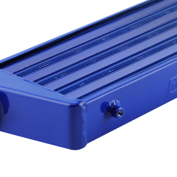Universal Intercooler 27x7x2.5 2.5O.D. Inlet and Outlet Tube + Fin Blue NEW