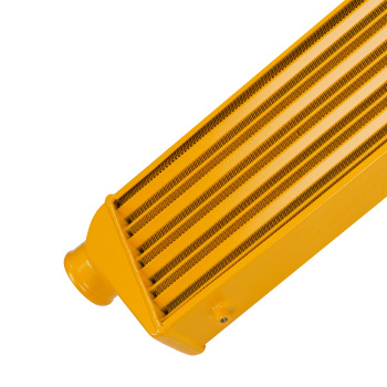 Universal Turbo Front Mount Aluminum Intercooler 27X7X2.5 TubeFin GOLD