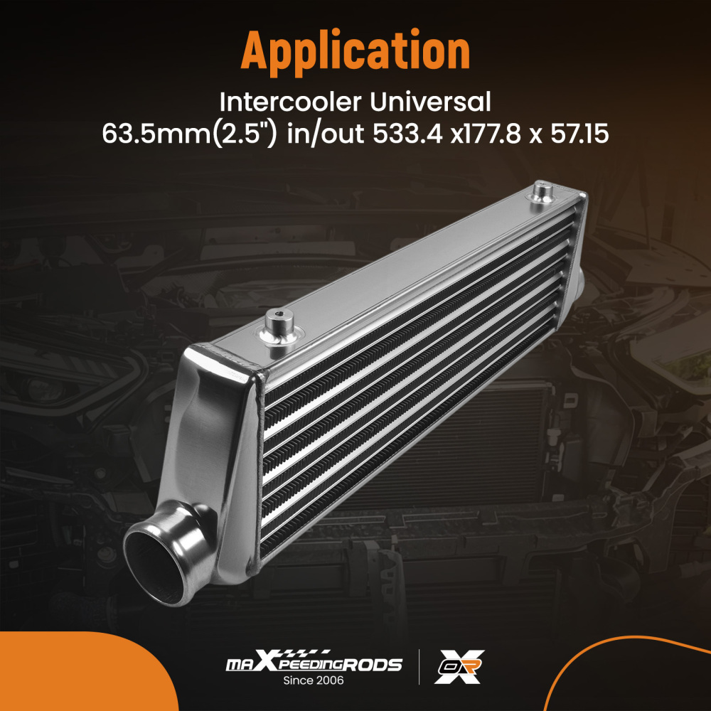 2.5'' inch Outlet/Inlet 550x180x65mm Bar&Plate Intercooler Front Mount Universal