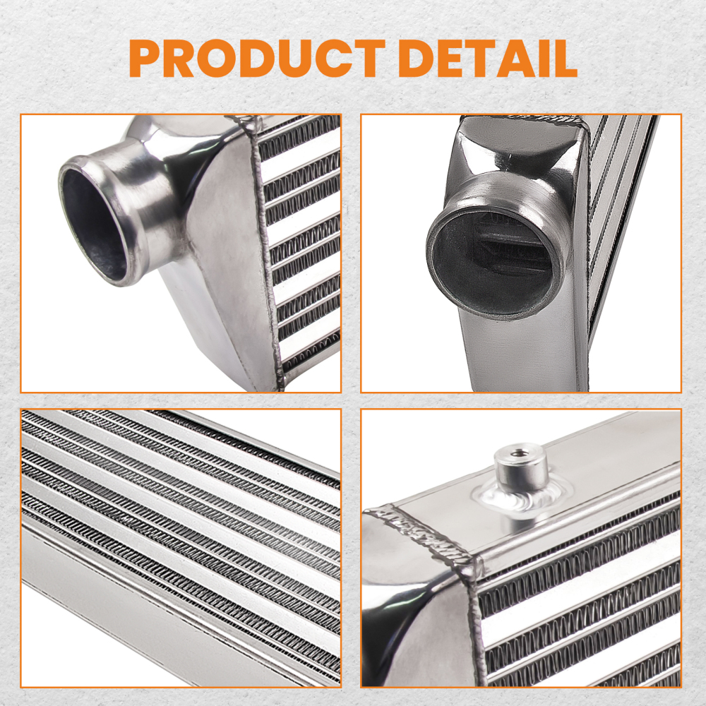 Aluminium Turbo Refroidisseur Intercooler 27 x 7 x 2.5 Tube et aileron