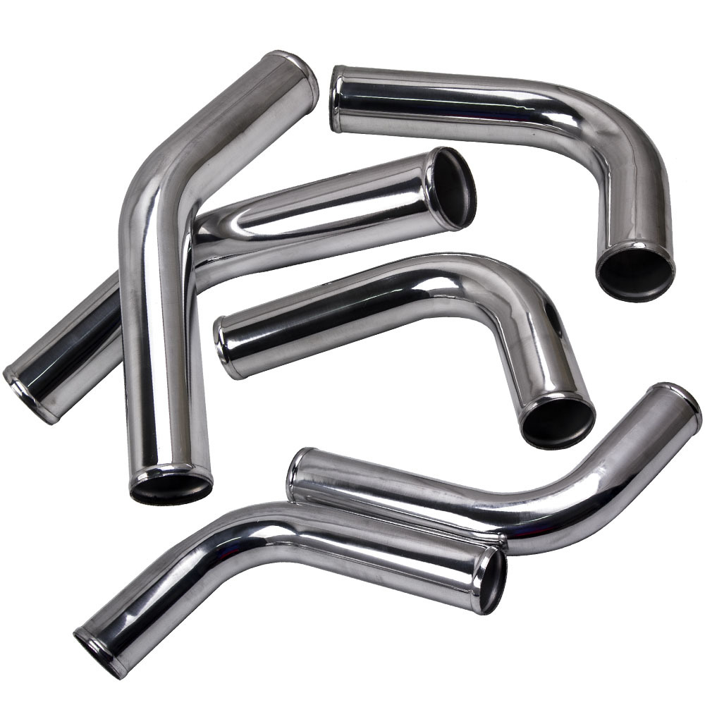 Universal Turbo Intercooler 27x7x2.5Aluminum Pipe Piping Hose Pipes Kit