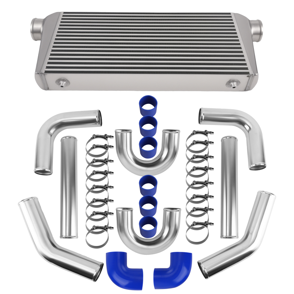 Universal 600x300x76 Intercooler Bar and Plate + 76mm 3 Aluminium Piping Kit