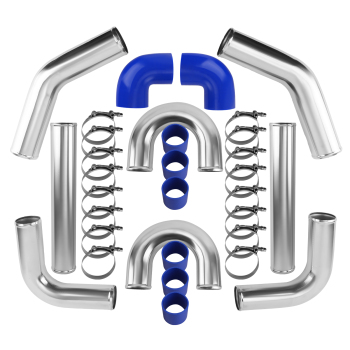 Black Intercooler 600X300X76MM + 3 (76mm) Intercooler Refroidisseur Tuyau Kit