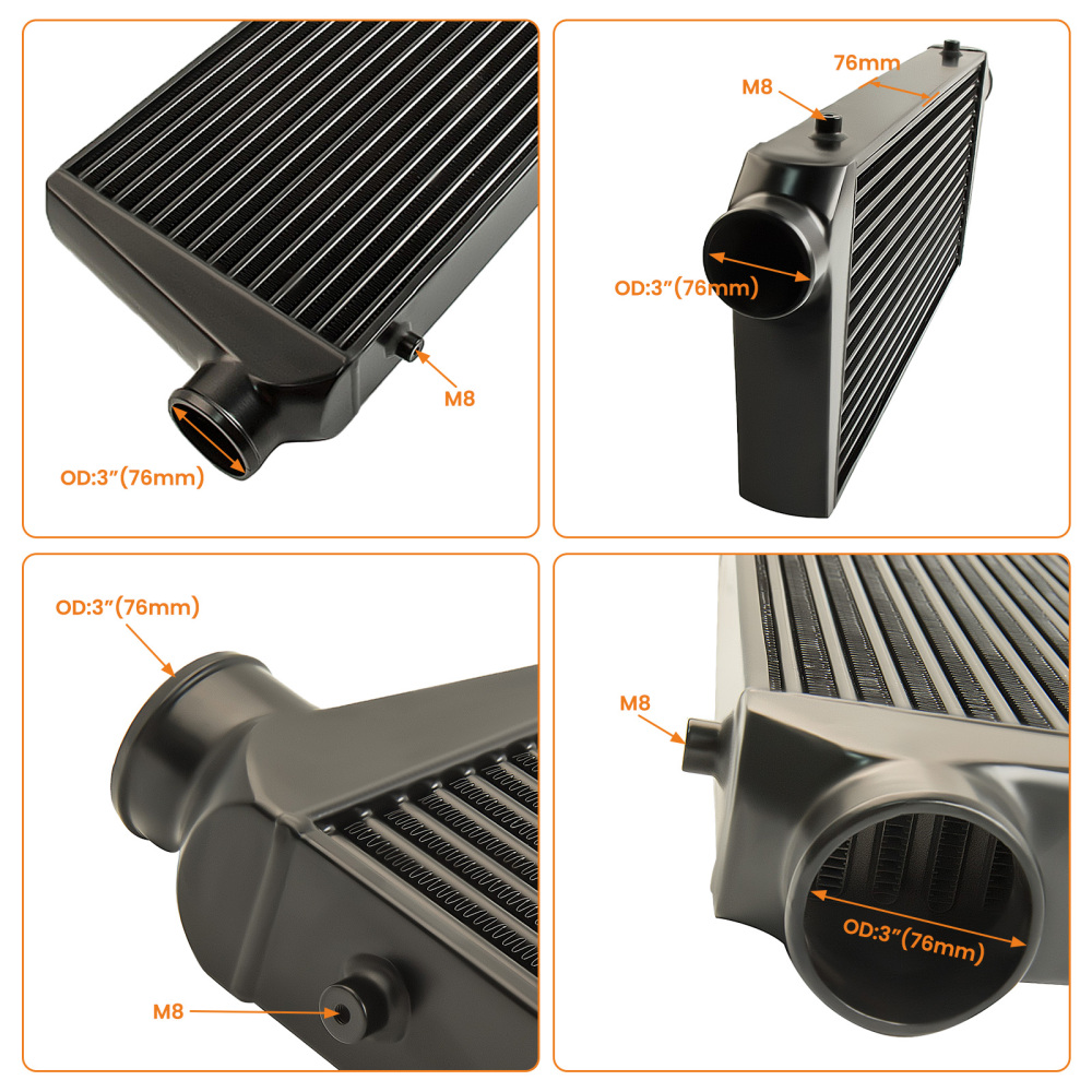 Kit Turbo 2,5 Intercooler Noir 600x300x76mm Haute Performance
