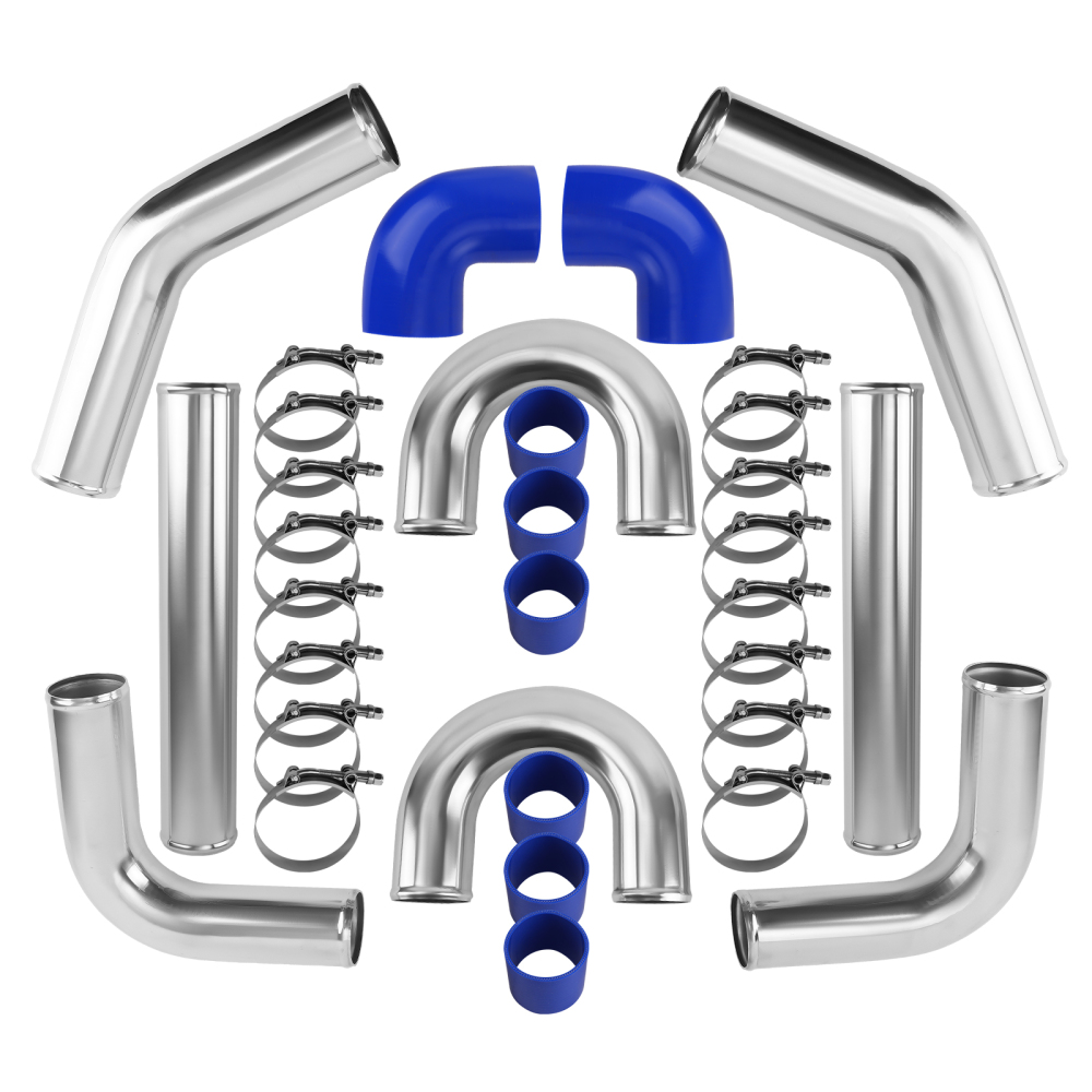 Universal Intercooler Turbo Refroidisseur 600x300x76mm + 76mm Piping Pipe Kit