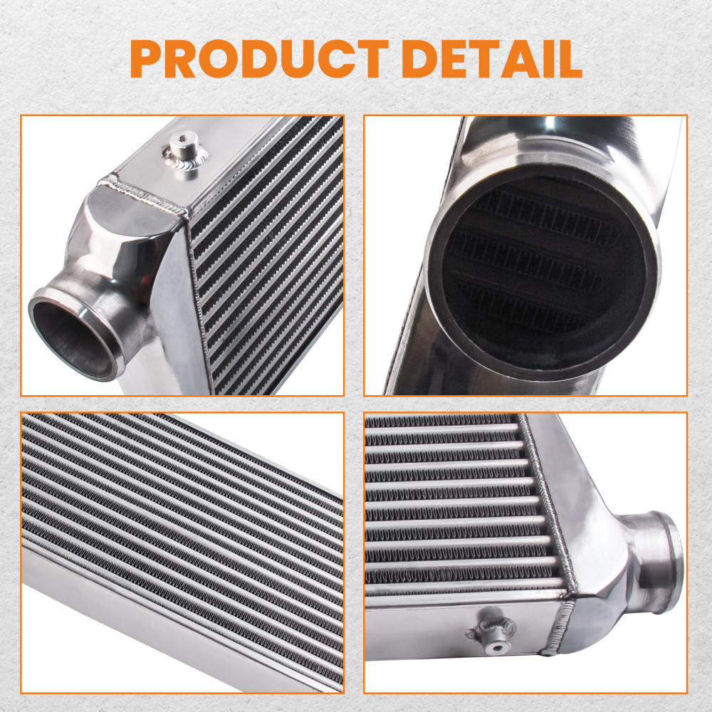 Kit de Intercooler Universel 2.5 64mm Piping Pipe Kit + 600x300x76mm Intercooler