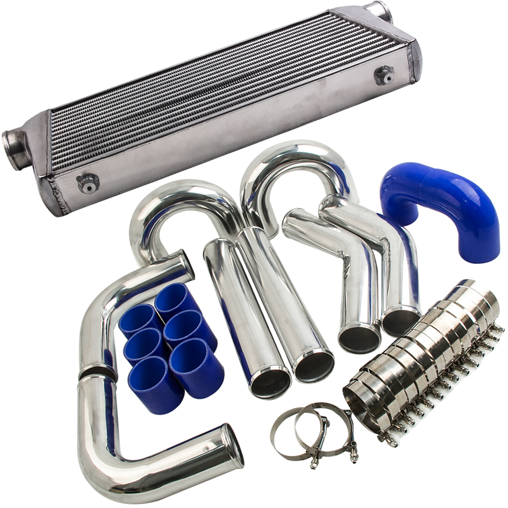 600x300x76mm Universal Intercooler Interenfriadore + Kit de tubería tubo 3 76mm