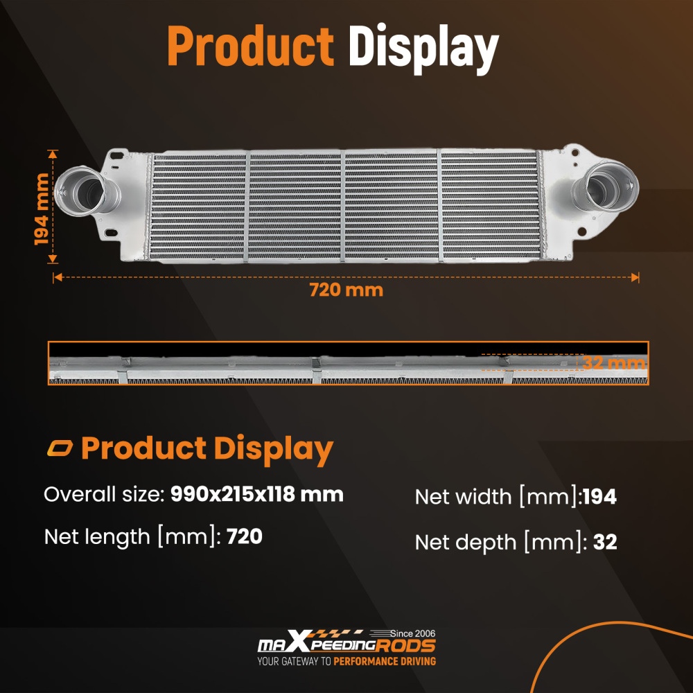 Intercooler compatible for VW Multivan Transporter Caravelle T5/T6 1.92.02.5 TDi New