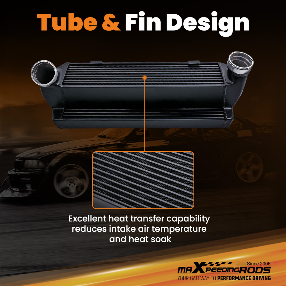 Bar & Plate Intercooler compatible for BMW 135i E82 E88 08-13 335(x)i E90 E91 E92 E93 06-12