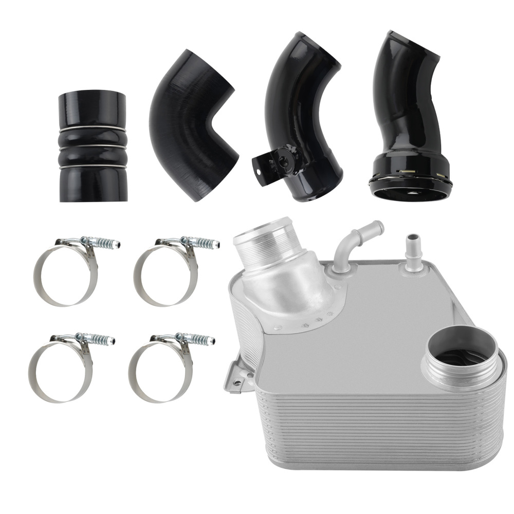 Intercooler +Cold Intercooler Pipe KitFor compatible for Ford BC3Z6K775BBC3Z6F073B