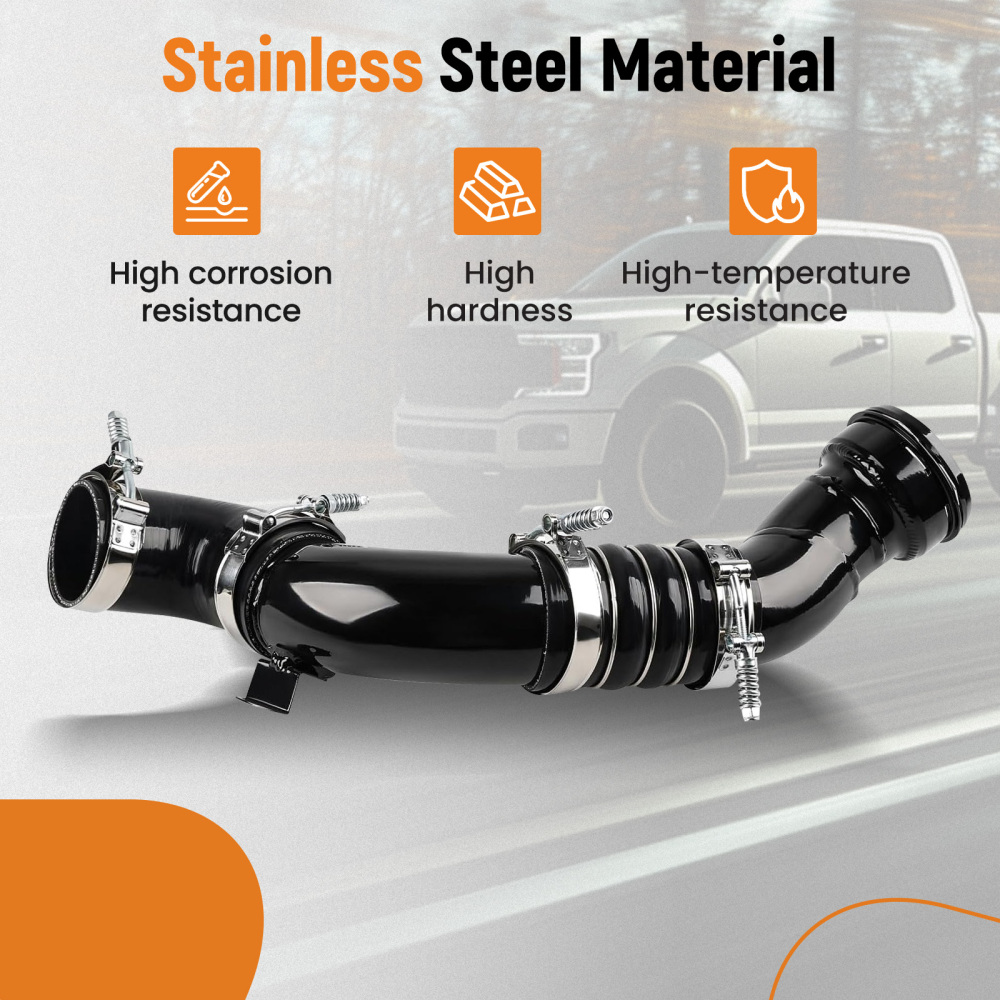 Intercooler +Cold Intercooler Pipe KitFor compatible for Ford BC3Z6K775BBC3Z6F073B